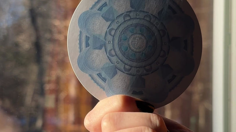 Octahedron Air Mandala Card